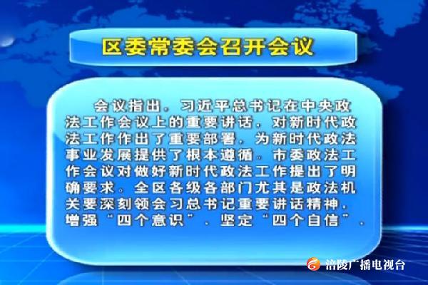区委常委会召开会议