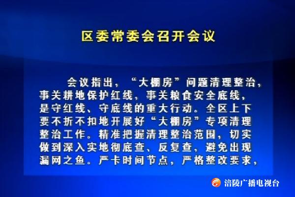 区委常委会召开会议
