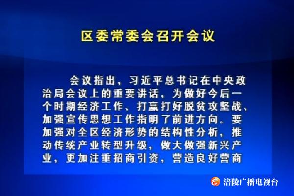 区委常委会召开会议