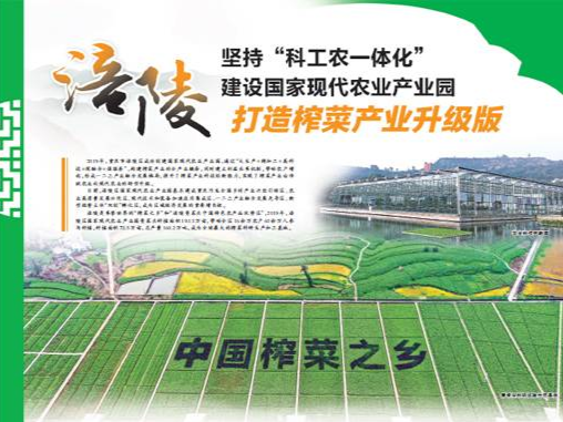 涪陵 坚持“科工农一体化”  建设国家现代农业产业园  打造榨菜产业升级版