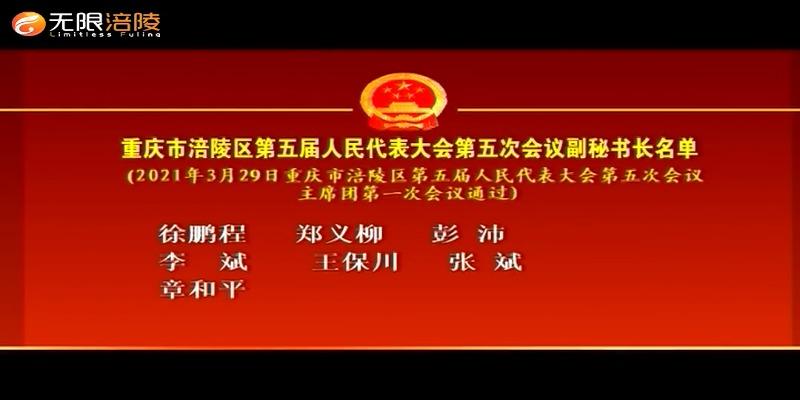 重庆市涪陵区第五届人民代表大会第五次会议副秘书长名单