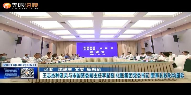 ​王志杰种及灵与市国资委副主任李星强 化医集团党委书记 董事长段彩均座谈