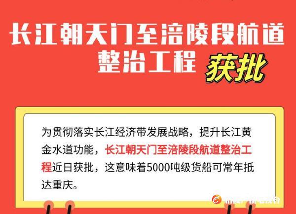 长江朝天门至涪陵段航道整治工程获批！